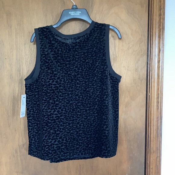 Apt 9 sleeveless black leopard print top with stretch size M - Picture 12 of 15